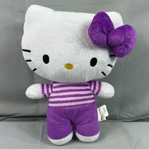 Hello Kitty Fiesta Toy 12" Plush Purple Bow Stripes